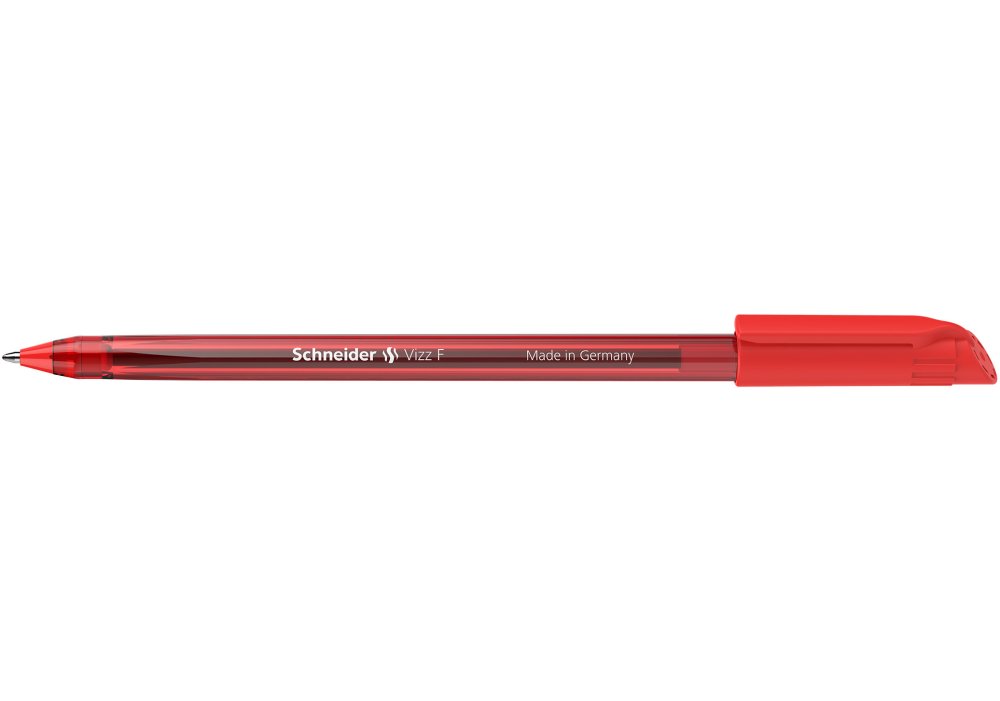 Ручка Schneider Vizz масляна F 0,5 мм червона S102102 (10 шт)