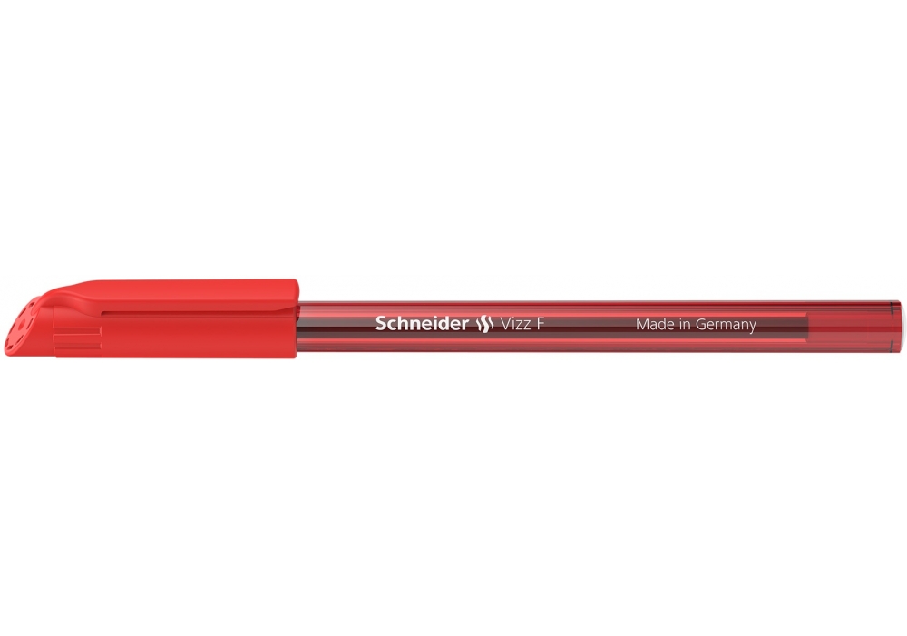 Ручка Schneider Vizz масляна F 0,5 мм червона S102102 (10 шт). Фото 2