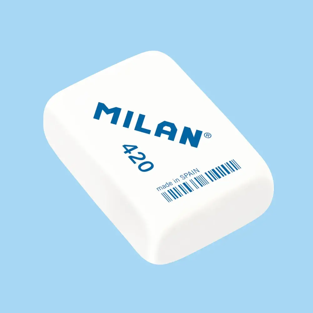 Гумка MILAN 420 прямокутна біла (20 шт) CMM420. Фото 3