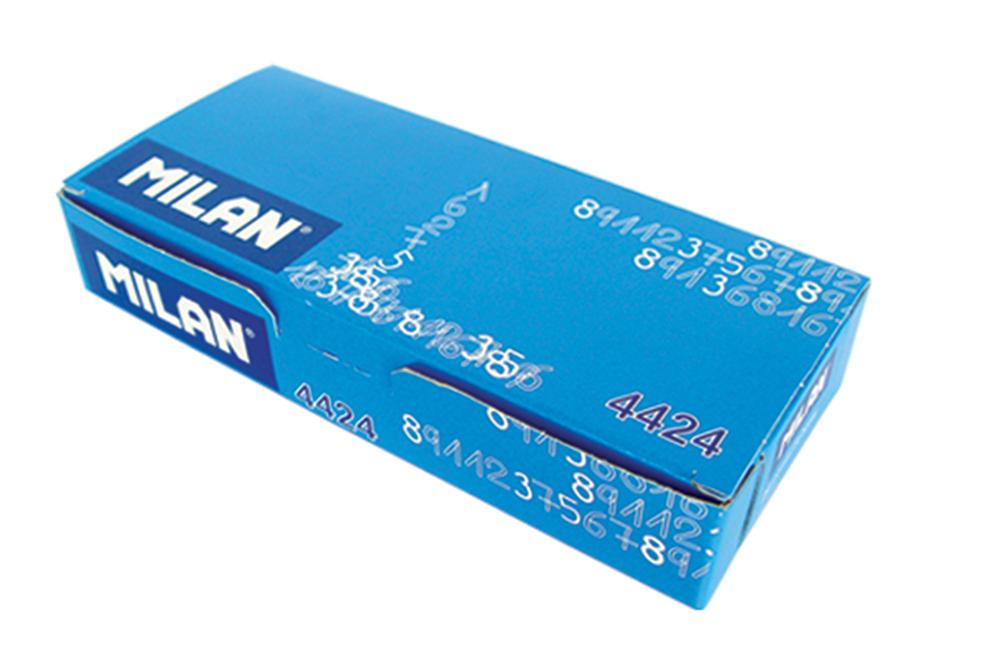 Гумка MILAN 4424 прямокутна біла (24 шт) CMM4424