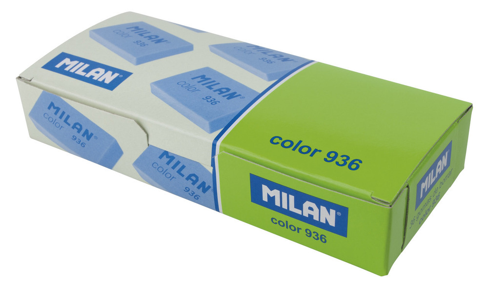 Гумка MILAN 936 прямокутна кольорова (36 шт) CPM936. Фото 2