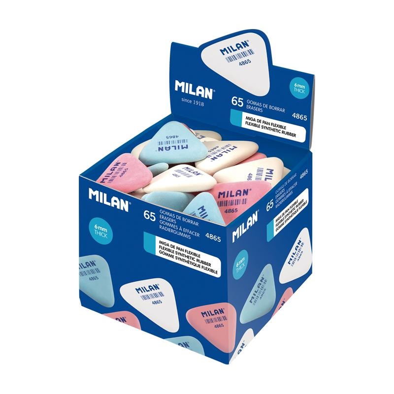 Гумка Milan PNM4865 трикутна кольорова (65 шт) PNM4865