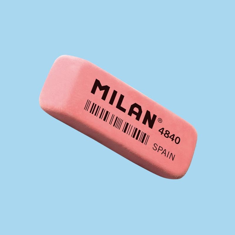 Гумка MILAN 4840 прямокутна з фаскою (40 шт) CNM4840