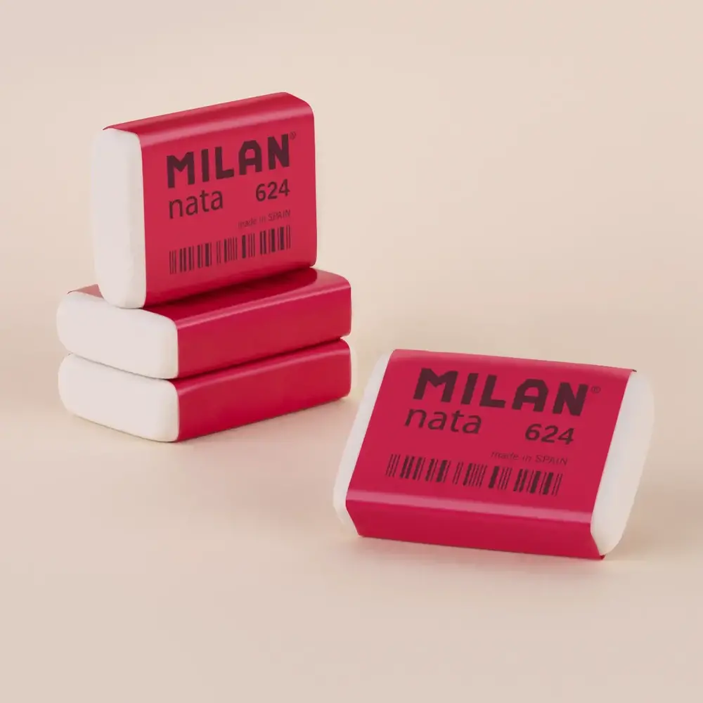 Гумка MILAN 624 прямокутна біла (24 шт) CPM624