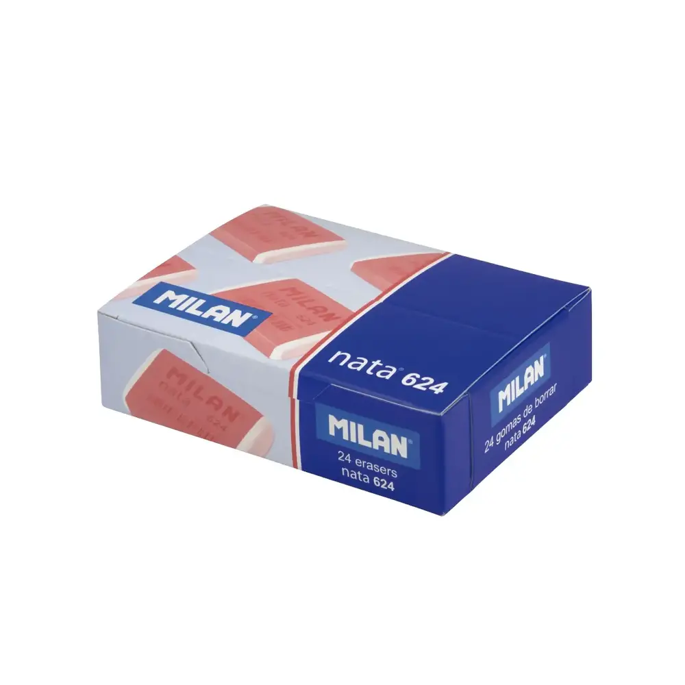 Гумка MILAN 624 прямокутна біла (24 шт) CPM624. Фото 3