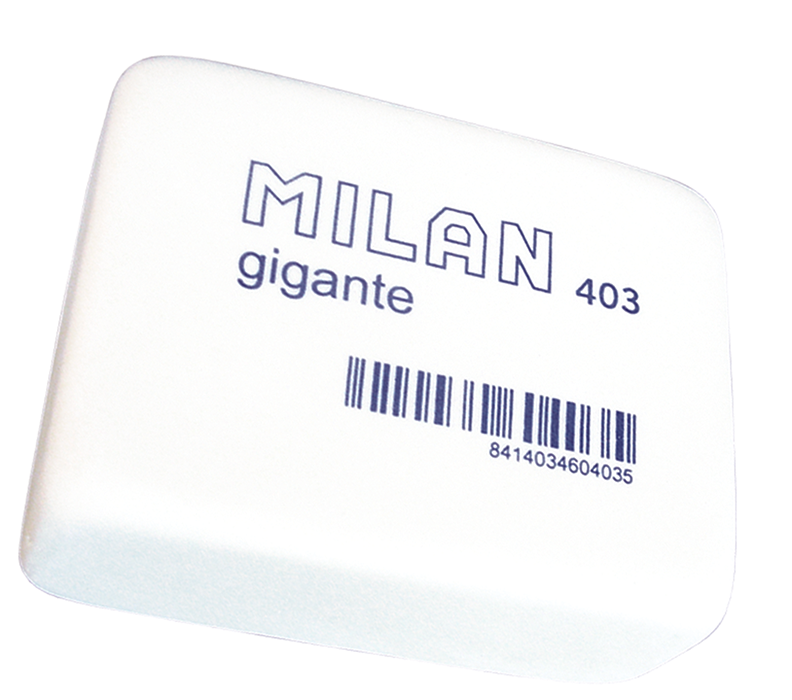 Гумка MILAN прямокутна біла (3 шт) 403