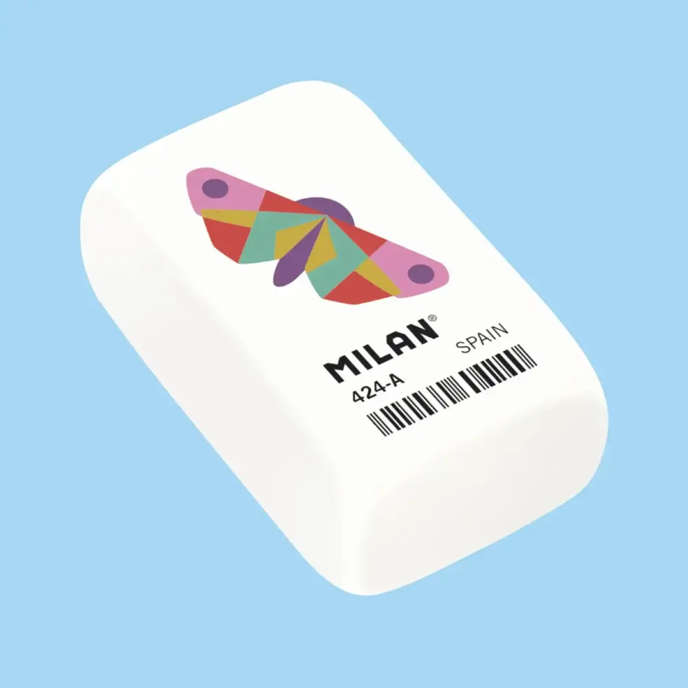 Гумка MILAN 424 прямокутна біла (24 шт) CNM424
