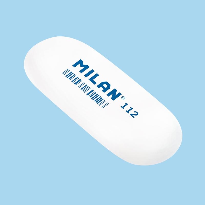 Гумка MILAN 112 овальна біла (12 шт) CMM112