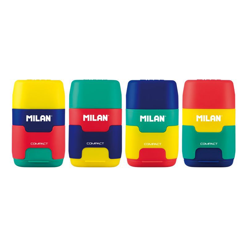Гумка + стругачка MILAN COMPACT мікс (24 шт) 4710624 