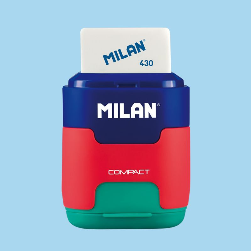 Гумка + стругачка MILAN COMPACT мікс (24 шт) 4710624 . Фото 3