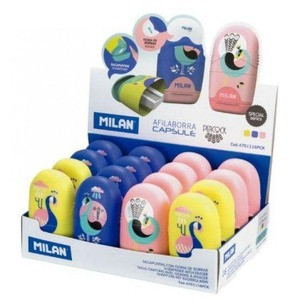 Гумка + стругачка MILAN Peacock (16 шт) 4701116PCK