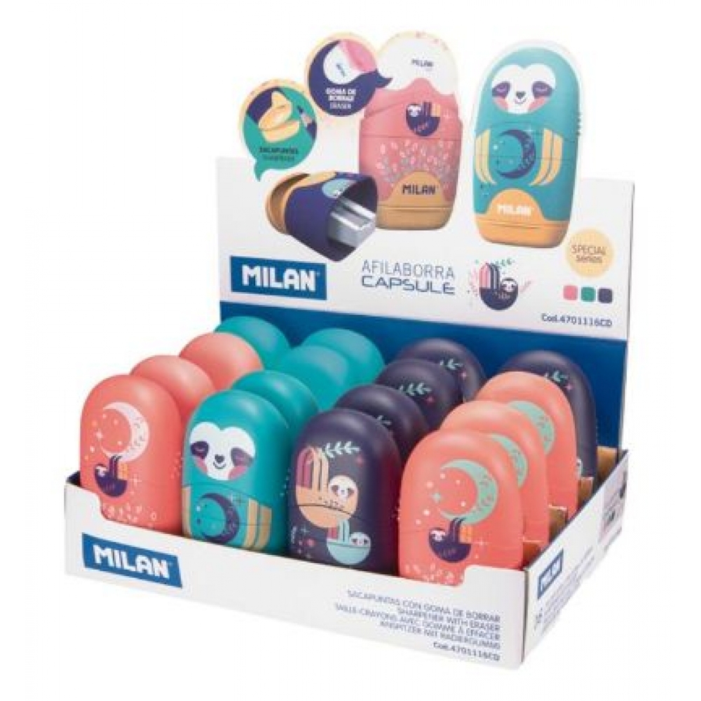 Гумка + стругачка MILAN Cuddles (16 шт) 4701116CD