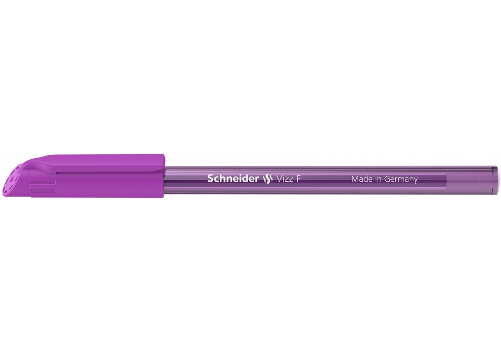 Ручка Schneider Vizz масляна F 0,5 мм фіолетова S102108 (10 шт). Фото 2