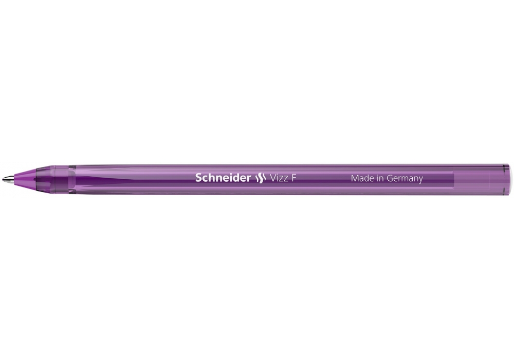 Ручка Schneider Vizz масляна F 0,5 мм фіолетова S102108 (10 шт). Фото 4