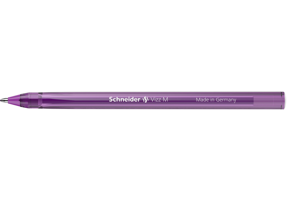Ручка Schneider Vizz масляна М 0,7 мм фіолетова S102208 (10 шт). Фото 5