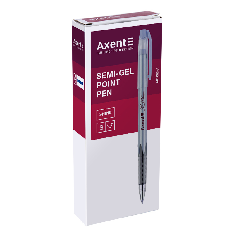 Ручка кулькова Axent Shine AB1063-02-A, 0.7 мм, синя. Фото 2