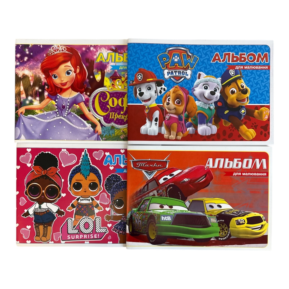 Альбом для малювання Polly 20 аркушів, мікс дизайнів 00-00019657