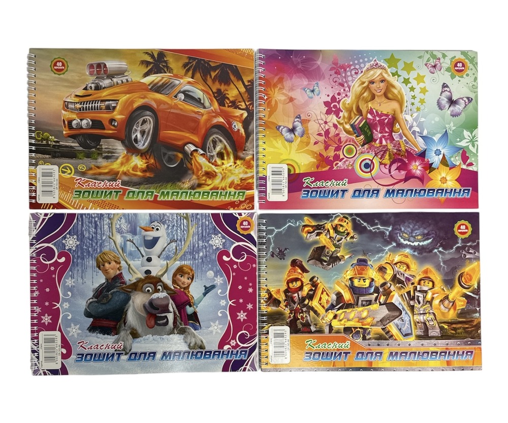 Альбом для малювання Polly  40 аркушів, мікс дизайнів 00-00019660