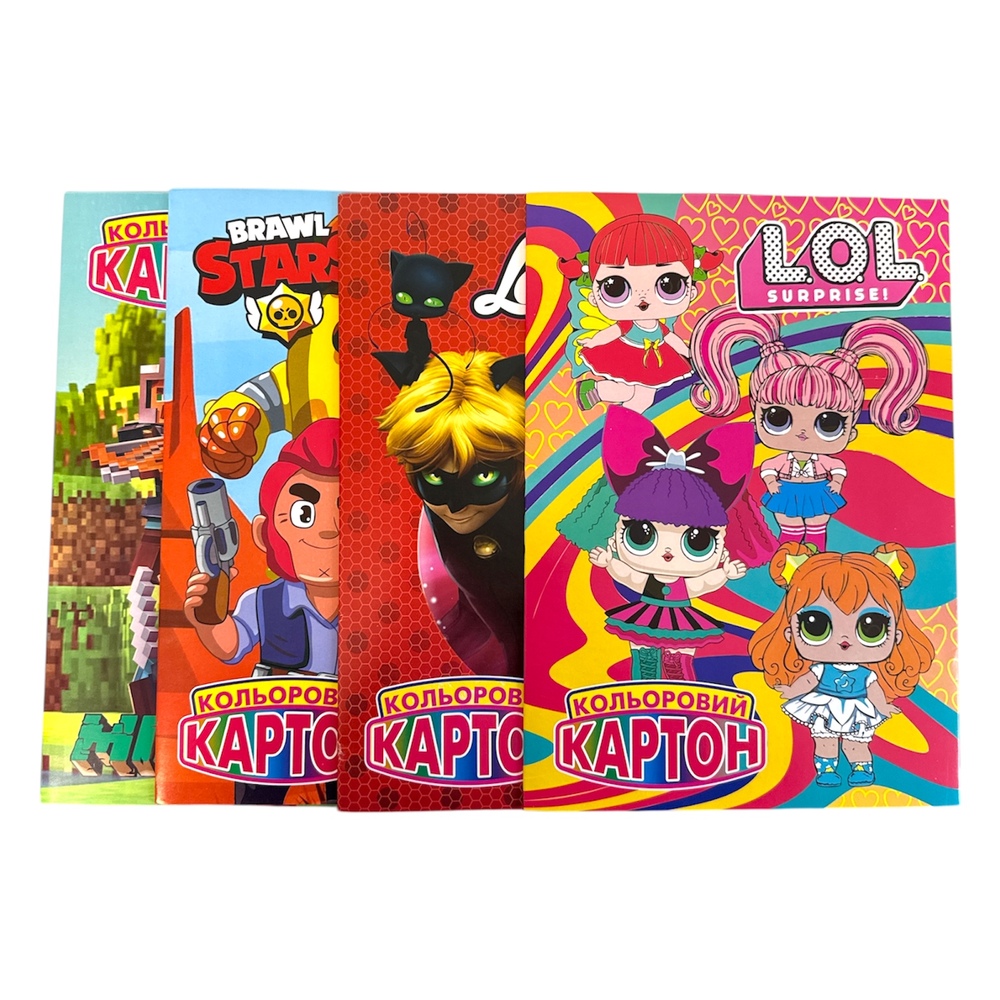 Картон кольоровий Polly А4 9 аркушів 00-00019664