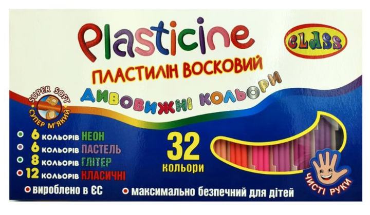 Пластилін Class Чисті руки ECO Mini 32 кольори 360 г 7656C. Фото 2