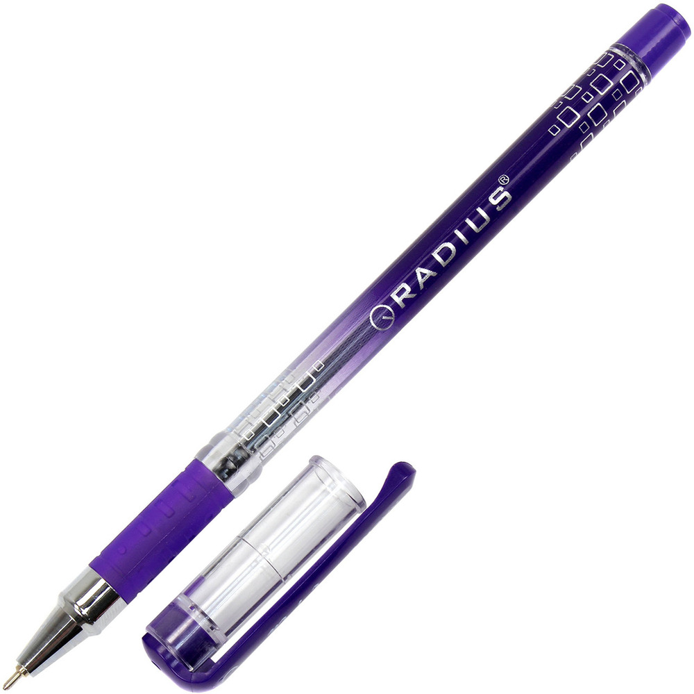 Ручка масляна Radius I-Pen фіолетовий 12/144/1728 шт. Фото 2
