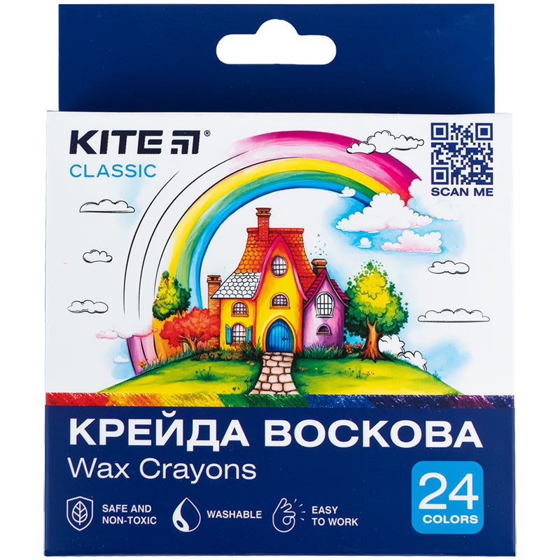 Крейда воскова Kite Classic 24 кольори K-1070