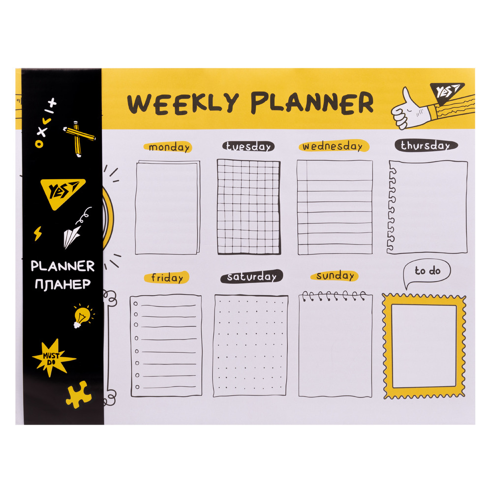 Планінг YES настільний річний 34,5х27см 52 аркуша Не ускладнюй! 252404