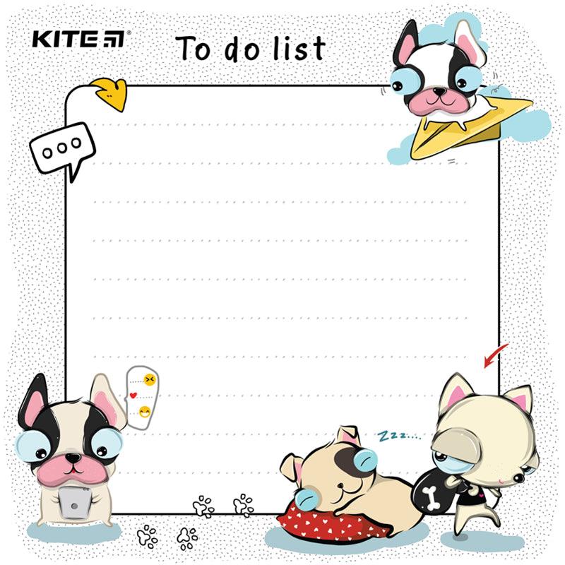 Планер настінний To do list Kite Funny dogs А5 K22-472-3
