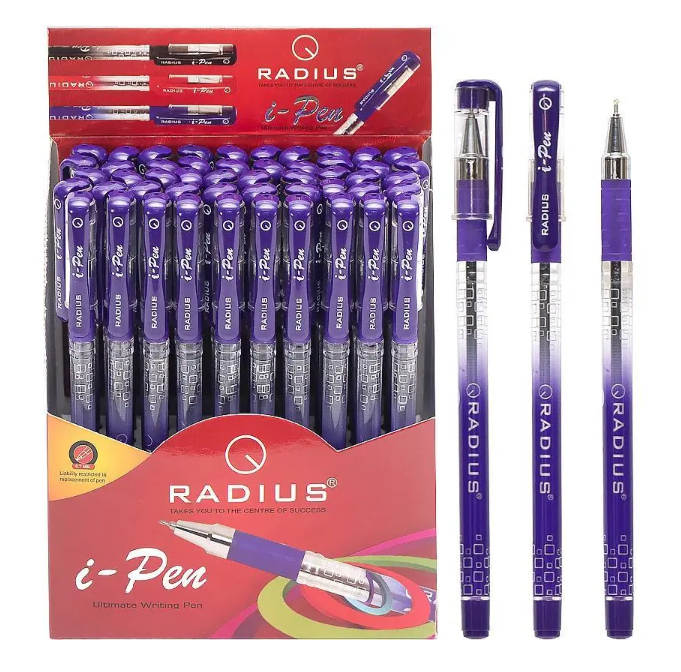 Ручка масляна Radius I-Pen фіолетовий 50/300/1200 шт