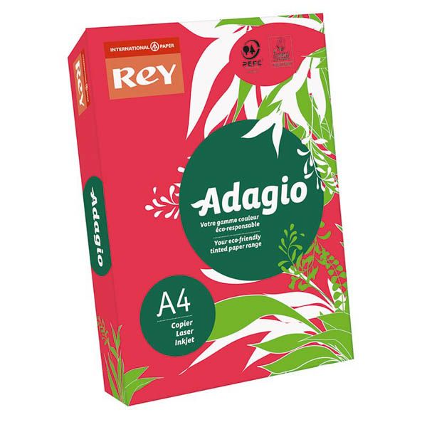 Папір Adagio А4 250 аркушів 22 червоний 00-00020151