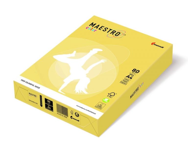 Папір Maestro А4 250 аркушів ZG24 лимонний 00-00020164