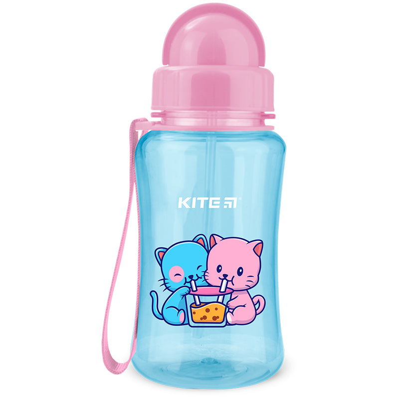 Пляшечка для води Kite Cats K23-399-1, 350 мл, блакитна. Фото 3