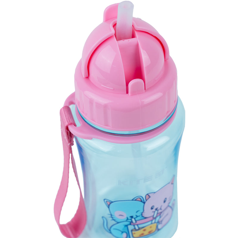 Пляшечка для води Kite Cats K23-399-1, 350 мл, блакитна. Фото 2