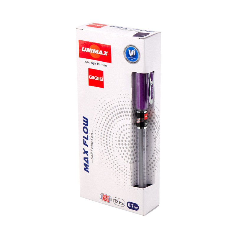 Ручка кулькова Unimax Maxflow, фіолетова UX-117-11. Фото 3