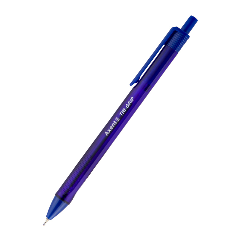 Ручка кулькова автоматична Axent Tri-Grip AB1081-02-A, 0.7 мм, синя