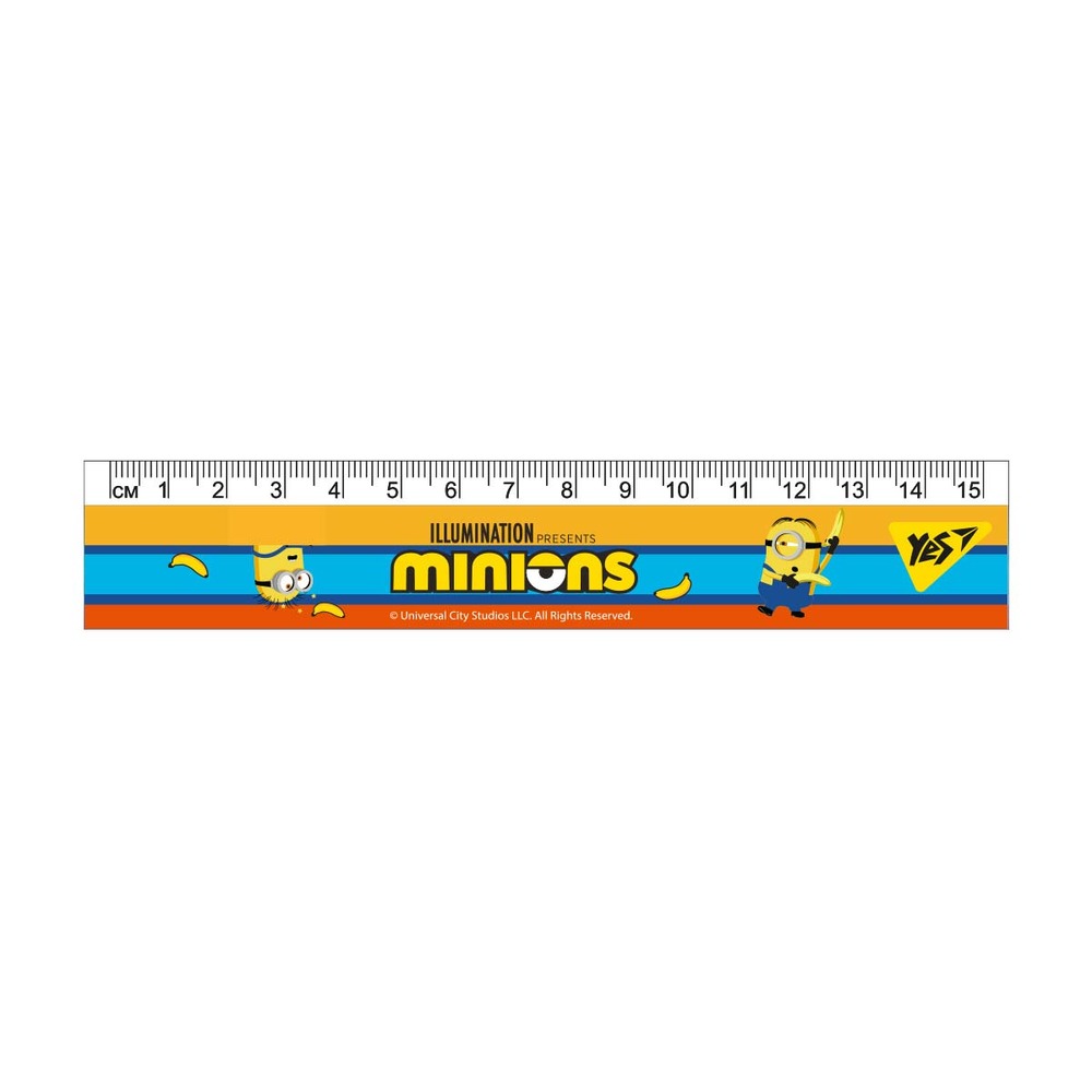 Лінійка Yes 15 см Minions 370644