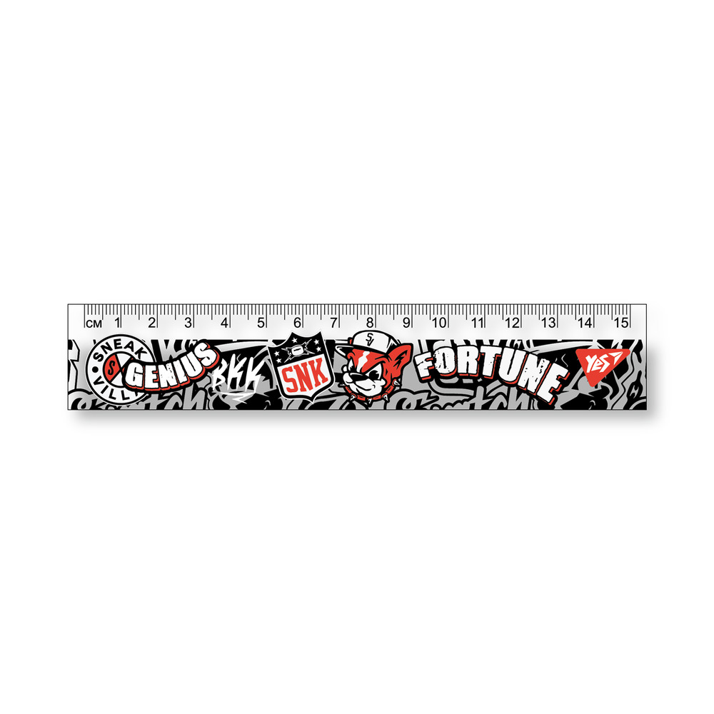 Лінійка Yes 15 см Scratch dog 370599