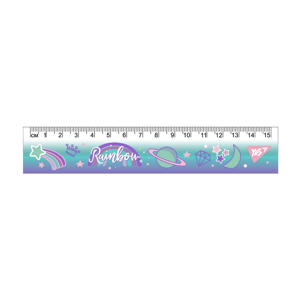 Лінійка Yes 15 см Glamour 370649