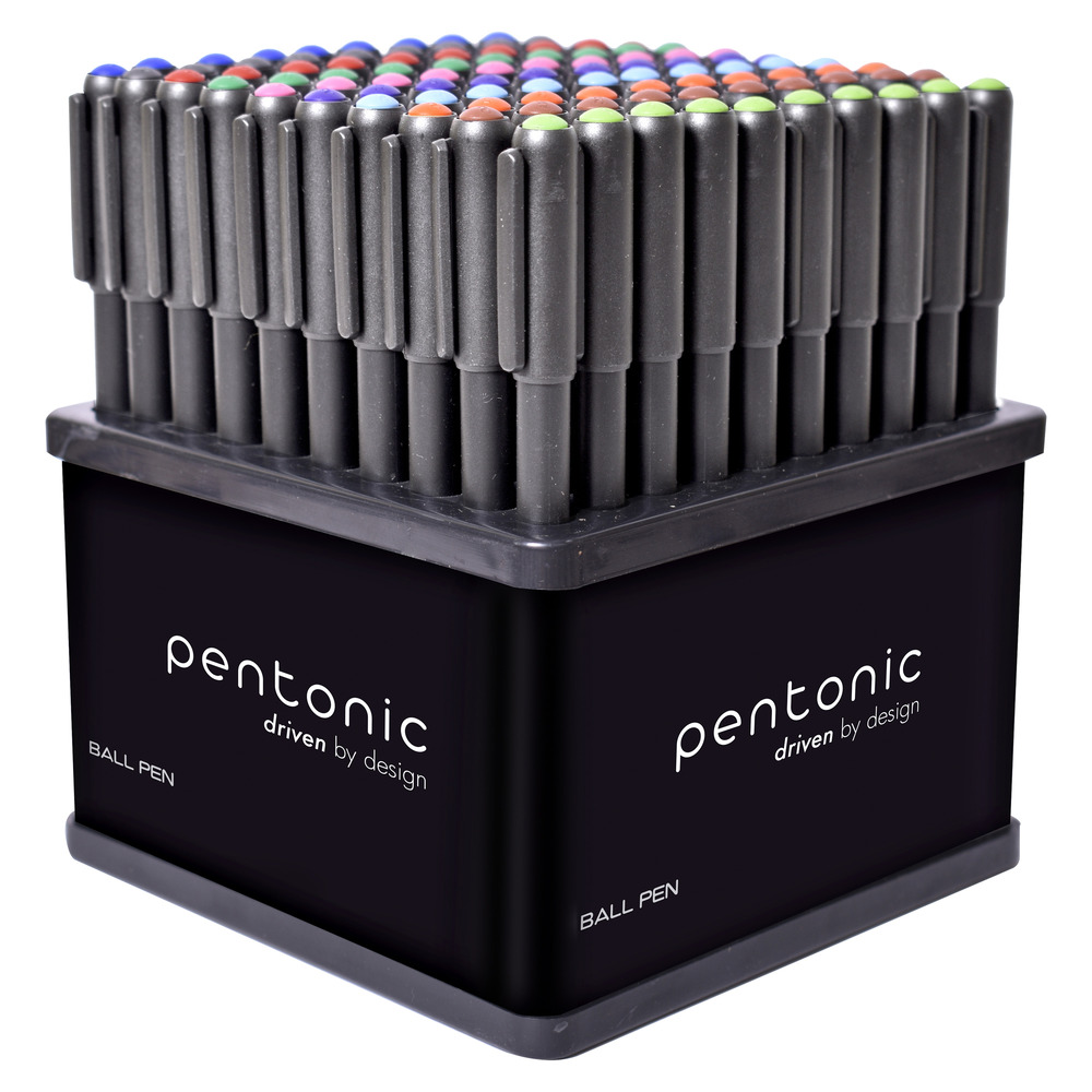 Ручка кулькова LINC Pentonic 1,0 мм стенд 100 шт мікс кольорів 412195