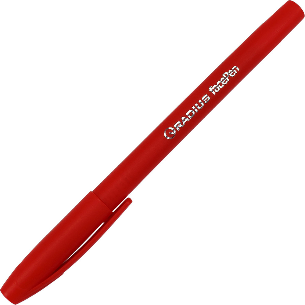 Ручка масляна Radius Face Pen червоний (50 шт). Фото 2