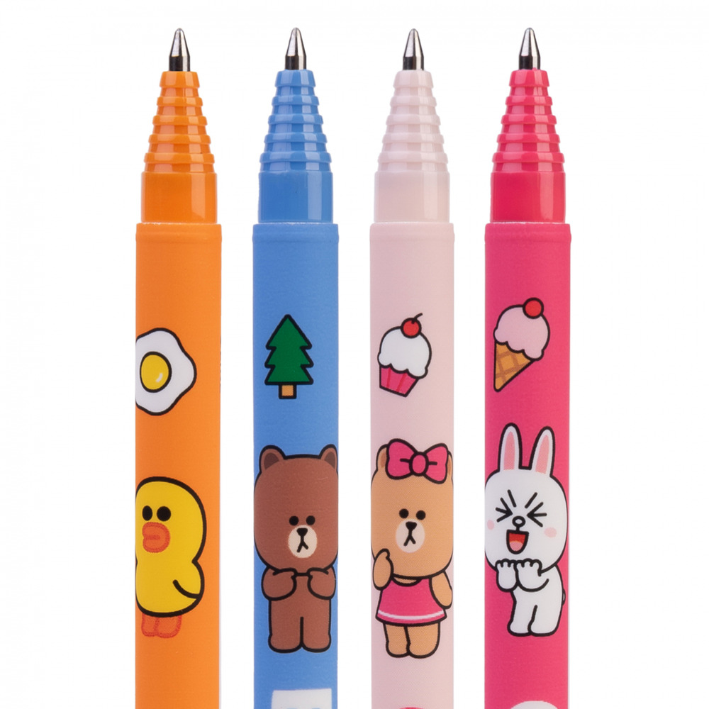 Ручка гелева Yes пиши-стирай Line Friends 0,5 мм синя 420377. Фото 3