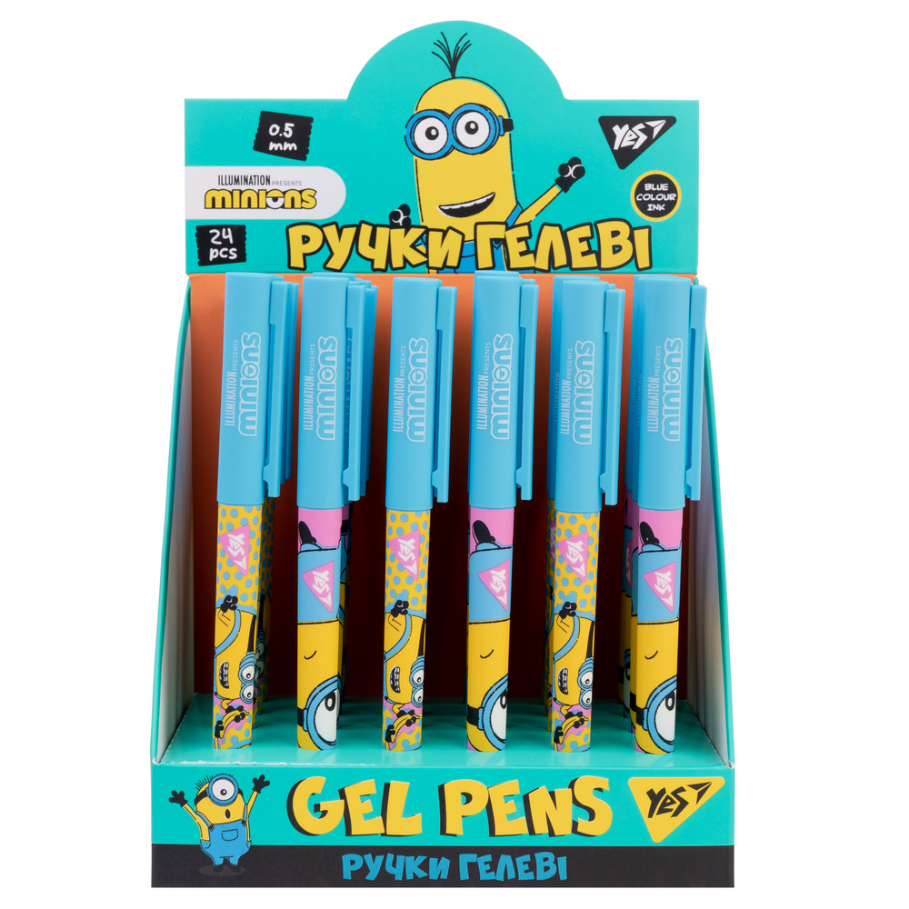 Ручка гелева Yes Minions: OOPS! 0,5 мм синя 412145