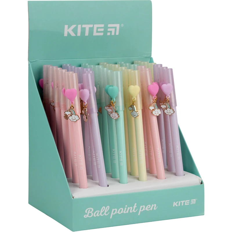 Ручка кулькова Kite Rainbow K22-392, синя