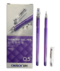 Ручка Chosch CS-821 гелева Diamond 0,5 мм фіолетова CS-821