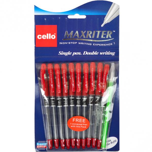 Ручка масляная Maxriter Cello червона CelloMaxriter