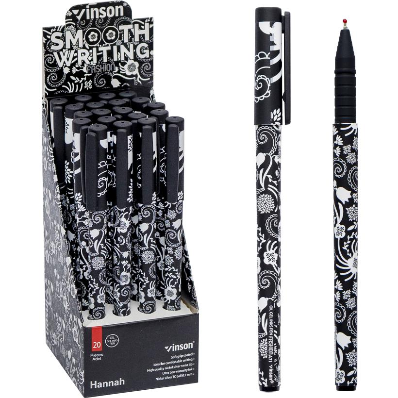 Ручка масляна VINSON Black&White синя A71 (20 шт)