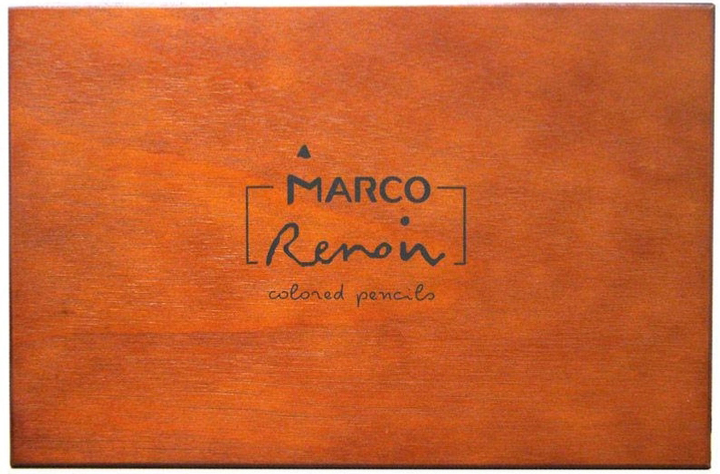 Олівці кольорові Marco Renoir Fine Art 72 кольори в дерев'яному пеналі 3120-72WB