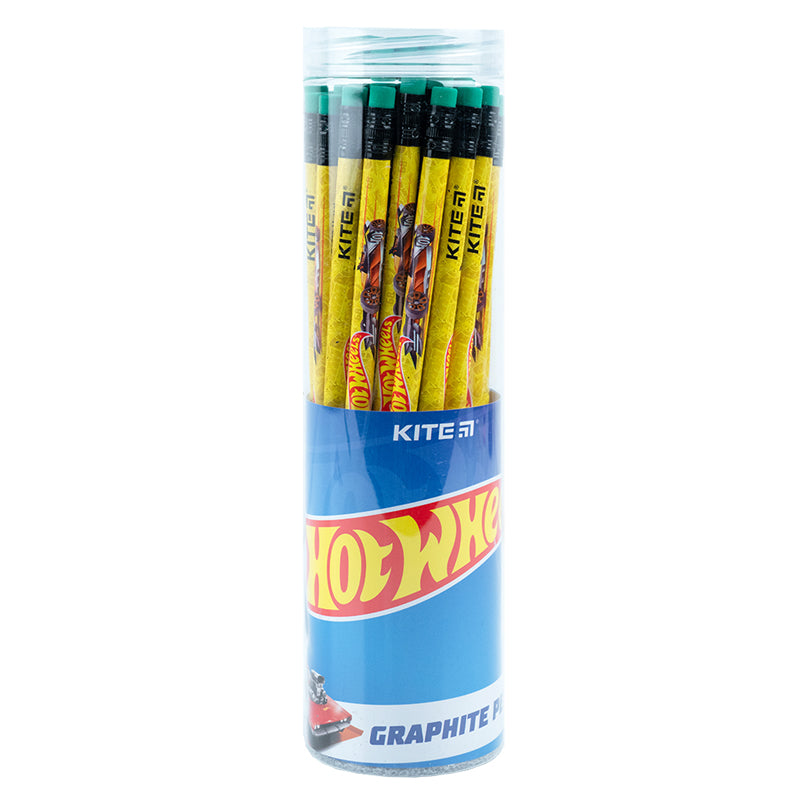 Олівець графітний з гумкою Kite Hot Wheels HW23-056