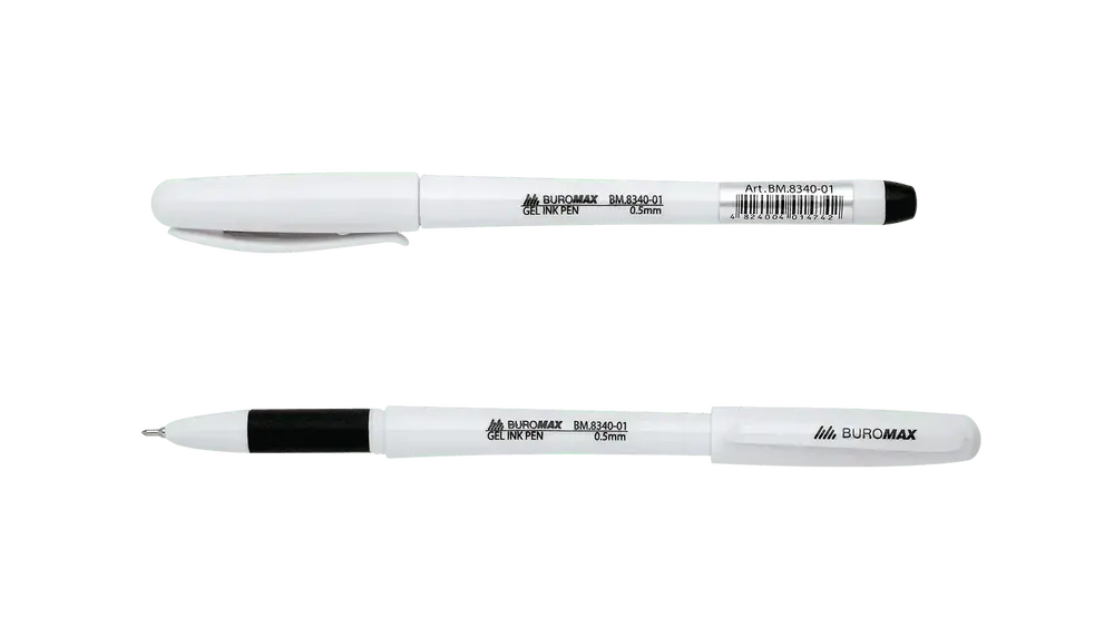 Ручка гелева Buromax Symphony 0.5 мм чорне чорнило BM.8340-01