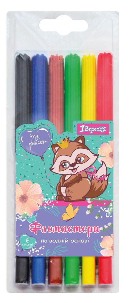 Фломастери YES 6 кольорів My Princess 650451